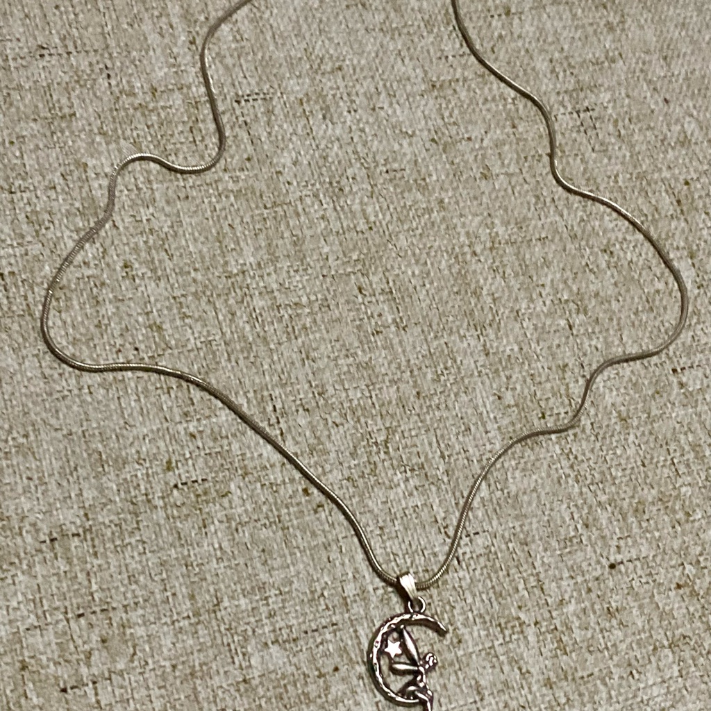 Silver925 Moon Pendant Necklace 28$
